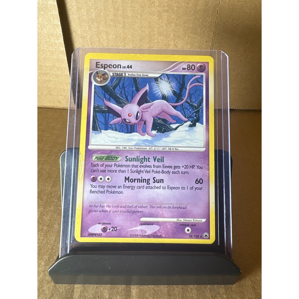 Pokemon Espeon Lv.44 18/100 Majestic Dawn Rare 2008 Card